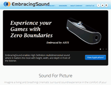 Tablet Screenshot of embracingsound.com